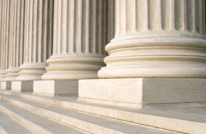 Courthouse steps columns