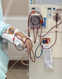 patient receiving dialysis